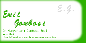 emil gombosi business card